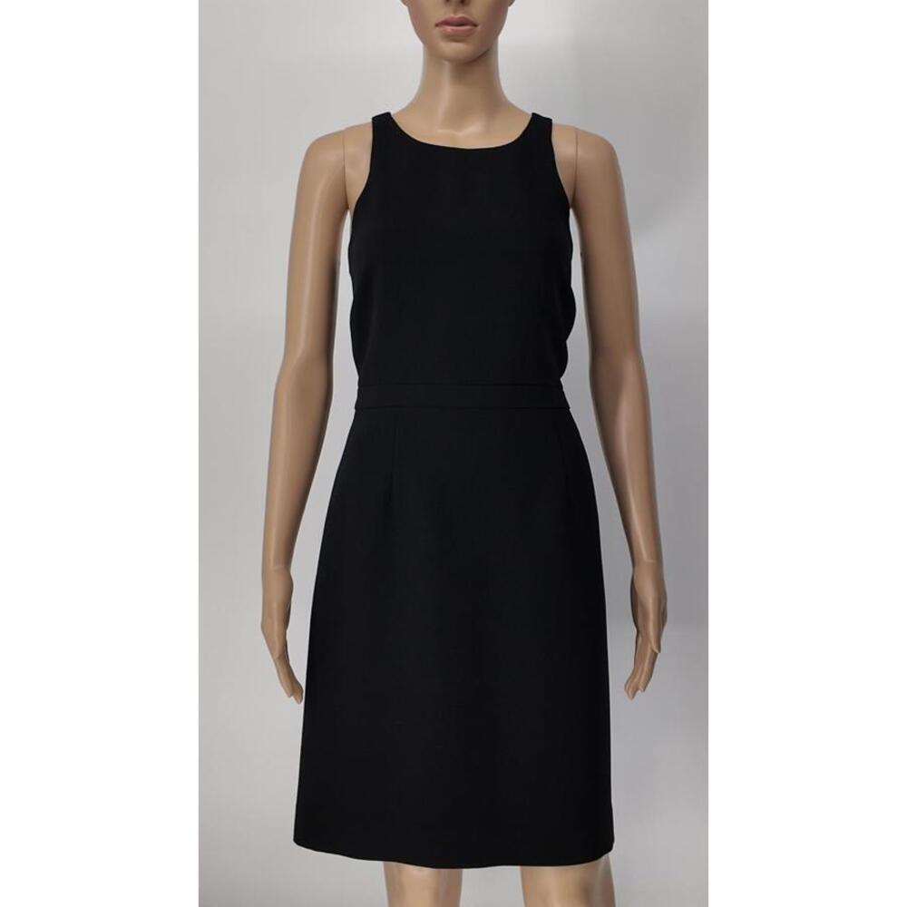 J.Crew Black Sleeveless Sheath Dress Size 8 Classic Minimalist Workwear